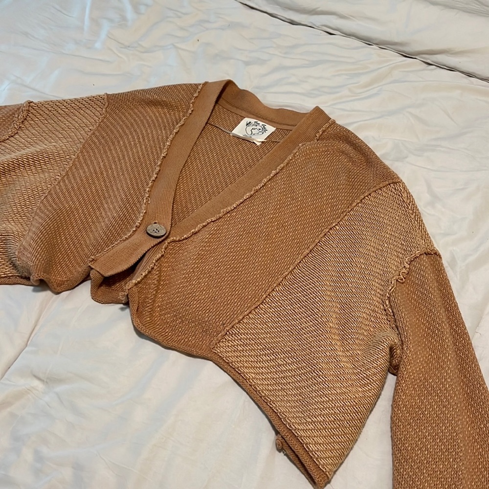 Barely worn, size XS, cropped Free People sweater